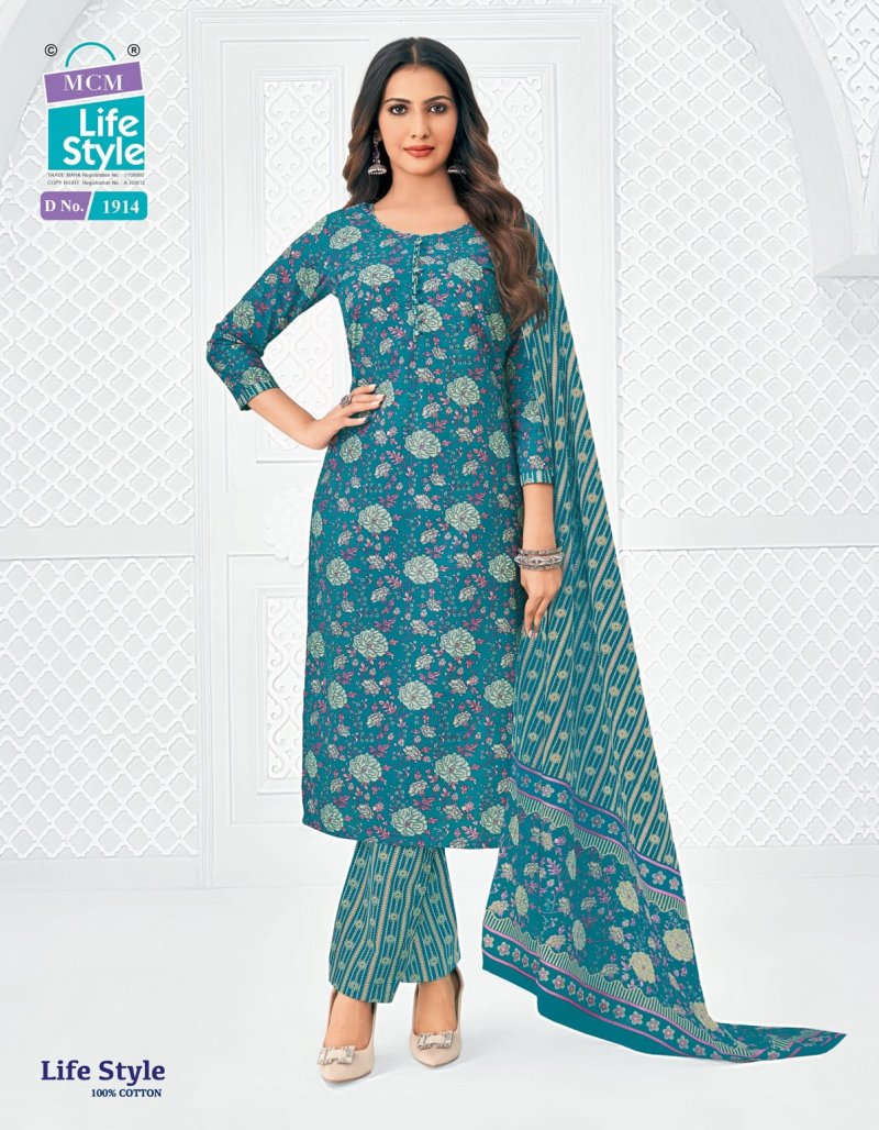 Lifestyle Vol 19 By Mcm Cotton Printed Kurti With Bottom Dupatta